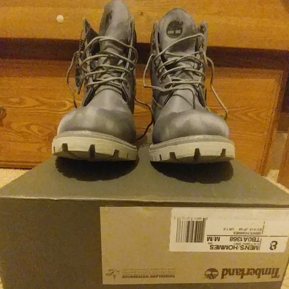 6in Grey Camo Timberland Boots